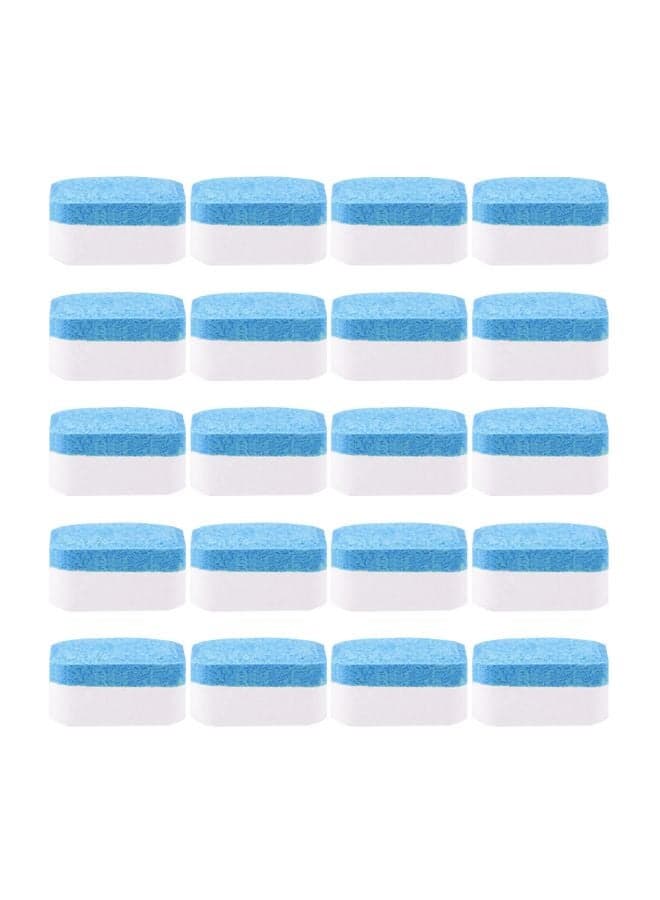 20-Piece Washing Machine Cleaner White/Blue