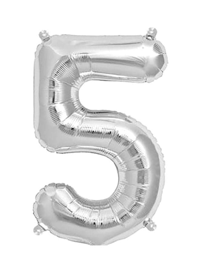 5 Shaped Helium Party Balloon 80x20cm