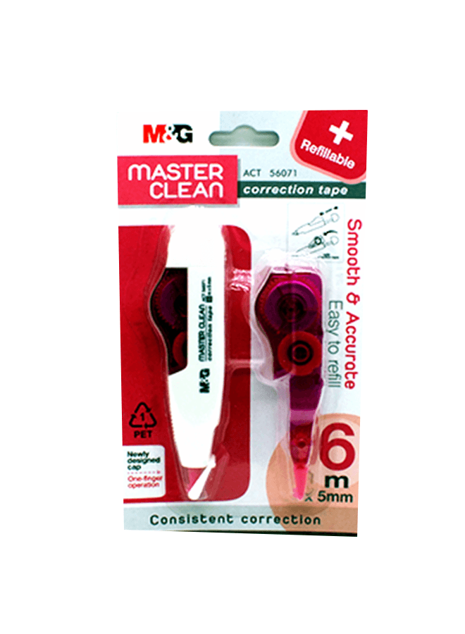 Master Clean Correction Tape Red Masking Tapes