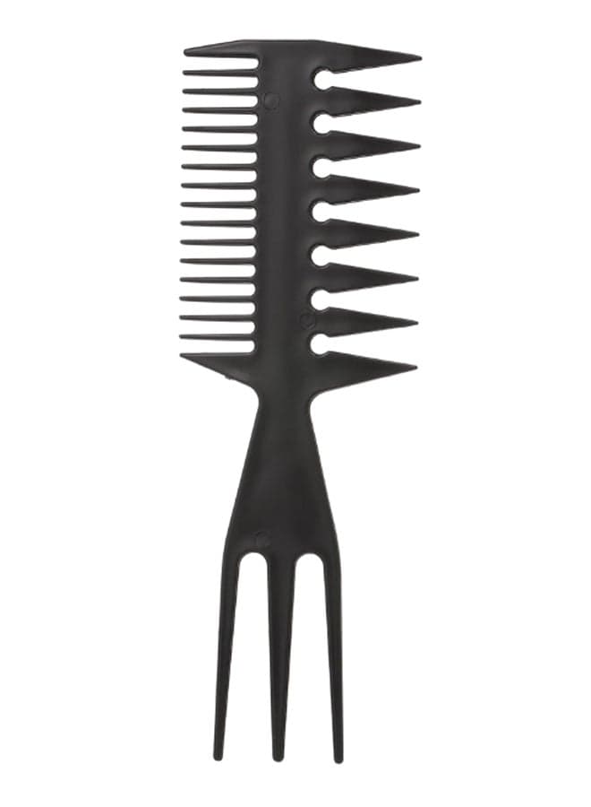 3-In-1 Wide Tooth Anti Static Hair Styling Comb Black