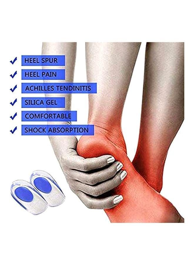 Pair Of 2 Silicone Heel Support Pad Cups Foot Care (٣)