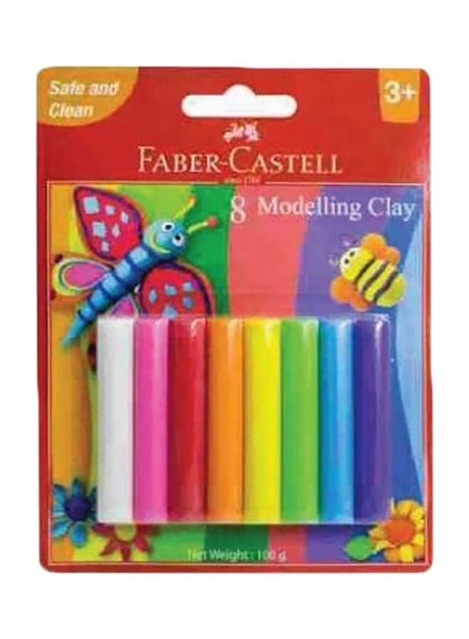 8-Piece Modelling Clay Set Red/Yellow/Green Arts & Crafts Supplies