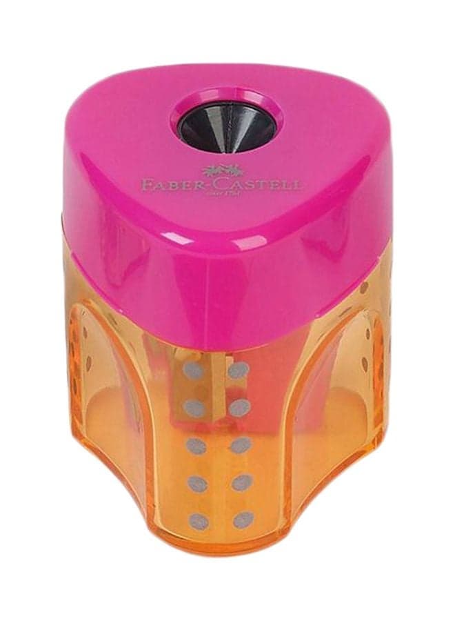 Mini Grip Single Hole Sharpener Pink/Orange Pencil Sharpeners