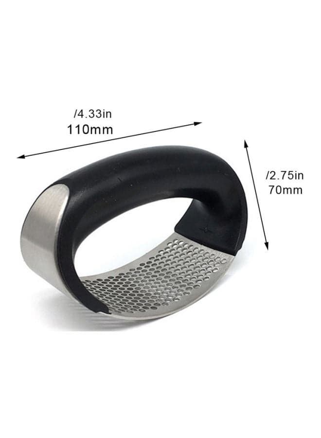 Curved Garlic Press Black/Silver 110x70x51mm Graters (٤)