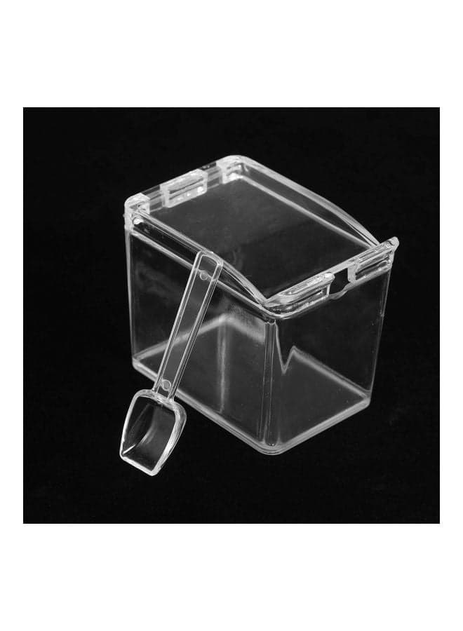 Set Of 4 Seasoning Storage Box With Spoon Multicolour 26x8.5x10.5cm Spice Jars (٧)