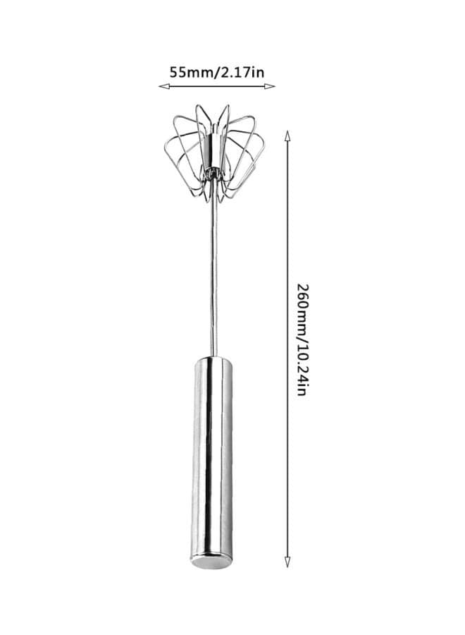 Stainless Steel Egg Beater Silver 260x55mm Whisks (٥)