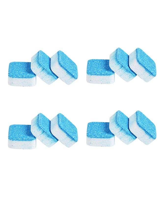 12-Piece Washing Machine Cleaning Effervescent Tablet Set Blue Household Cleaning Supplies