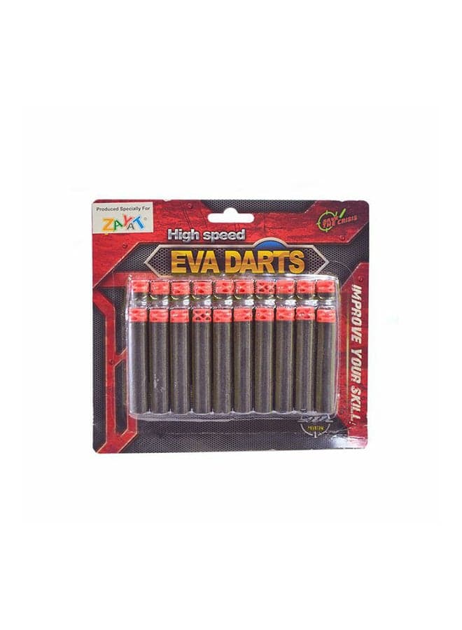 20-Piece Eva Darts Soft Bullets Set 19x17x3centimeter