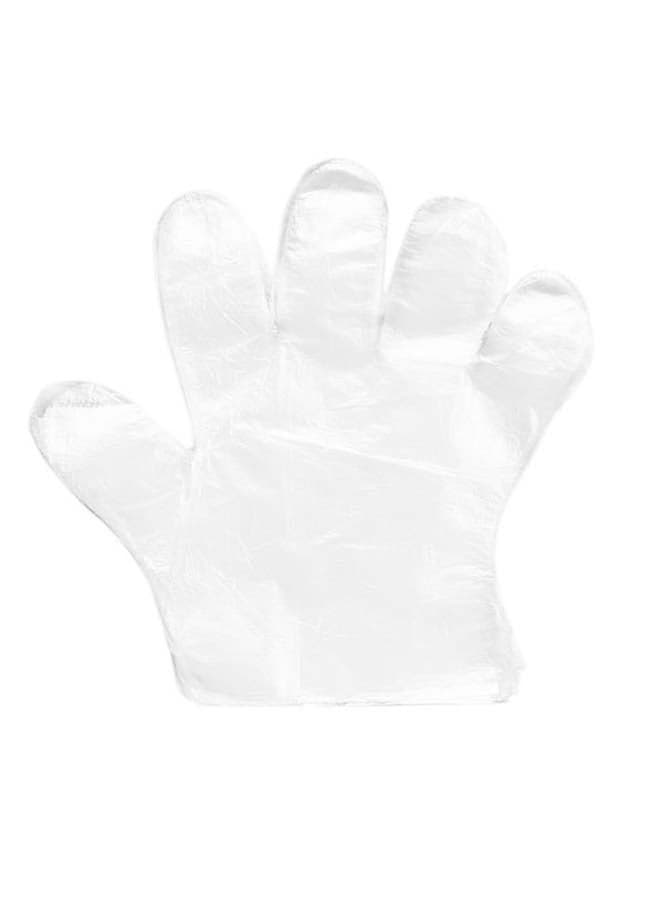 Pair Of 100 Disposable Transparent Food-Grade Gloves Clear Safety & Security Gloves
