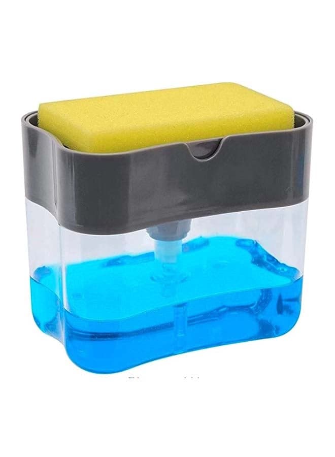 2-in-1 Sponge Rack Shelf Soap And Detergent Dispenser Pump Assorted Household Cleaning Sponges