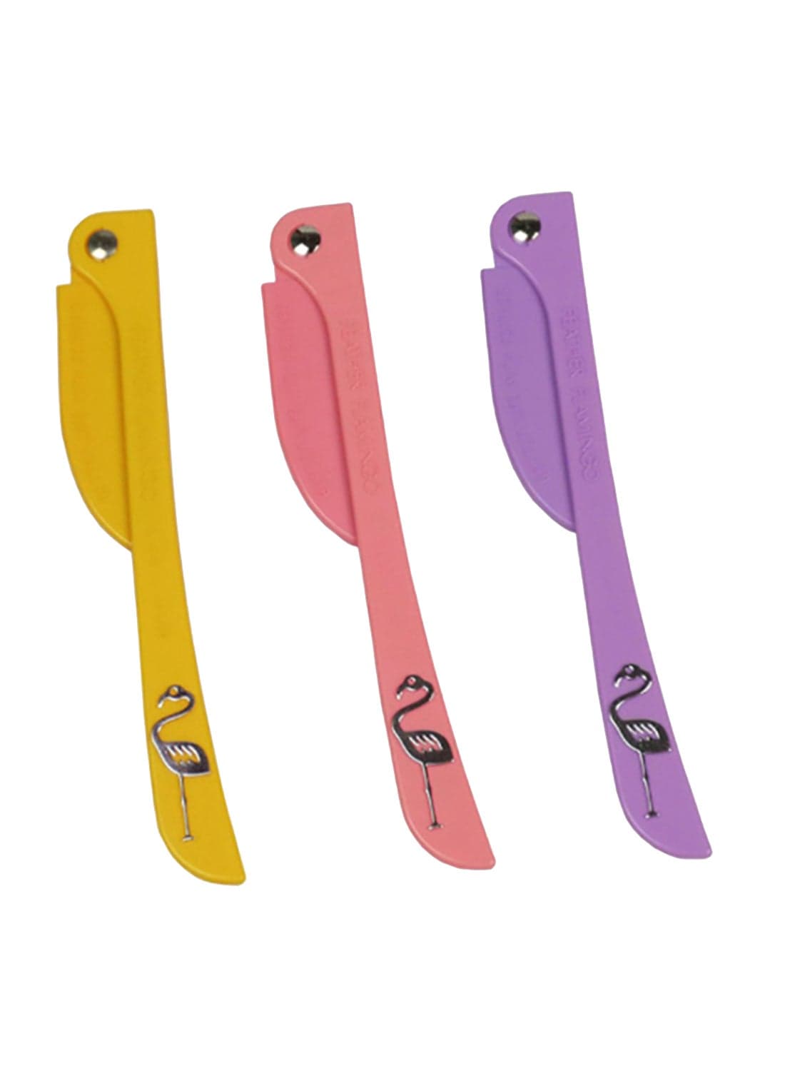 3-Piece Facial Touch-Up Razor Set Yellow/Pink/Purple 15cm Women's Razors & Blades