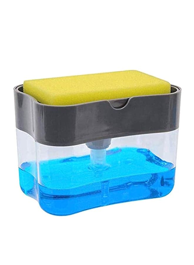 2-in-1 Dishwasher Soap Dispenser With Sponge Multicolor -cm Holders