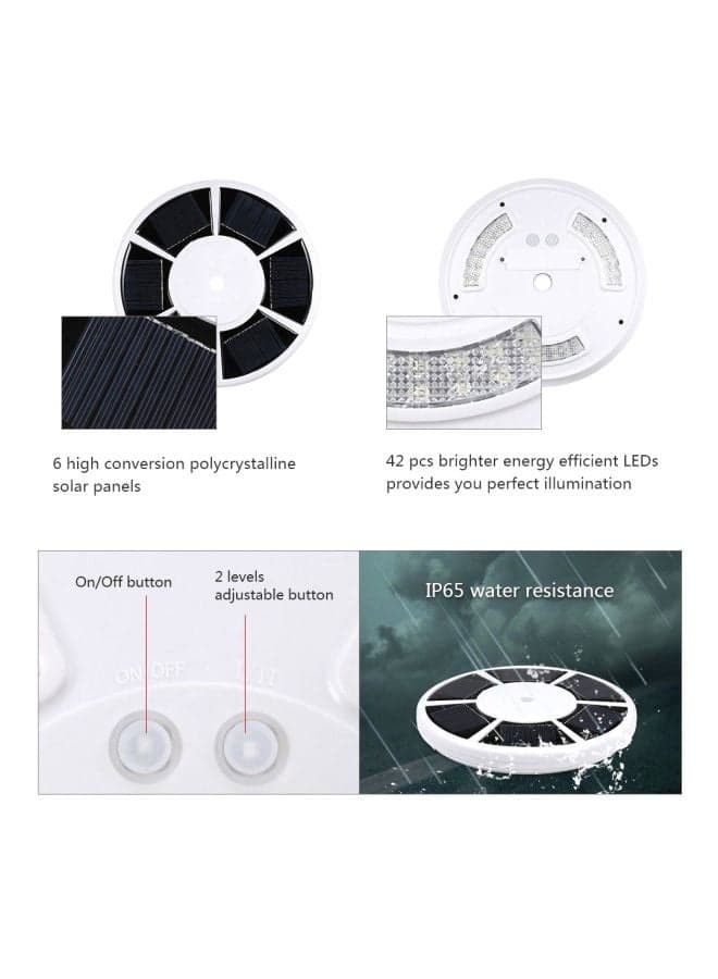 Solar Powered Energy Outdoor Light White/Black 24x23.5x5.7centimeter (3)