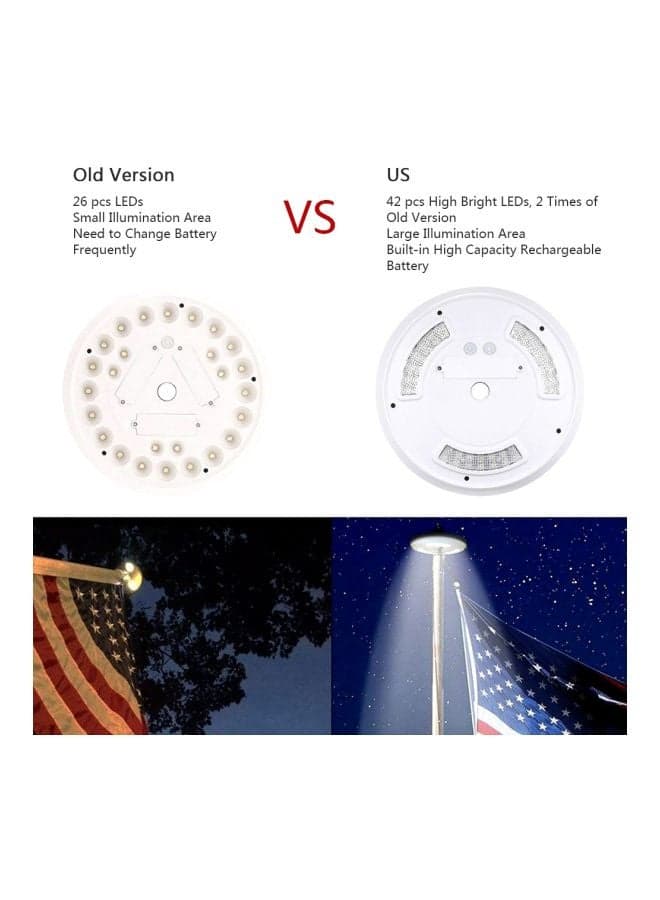 Solar Powered Energy Outdoor Light White/Black 24x23.5x5.7centimeter (4)
