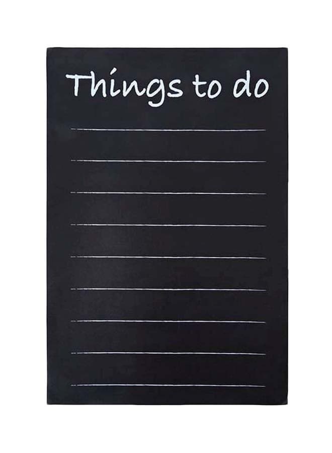 Things To Do Chalk Board Themed Wall Sticker Black/White 45x31centimeter Wall Stickers & Murals