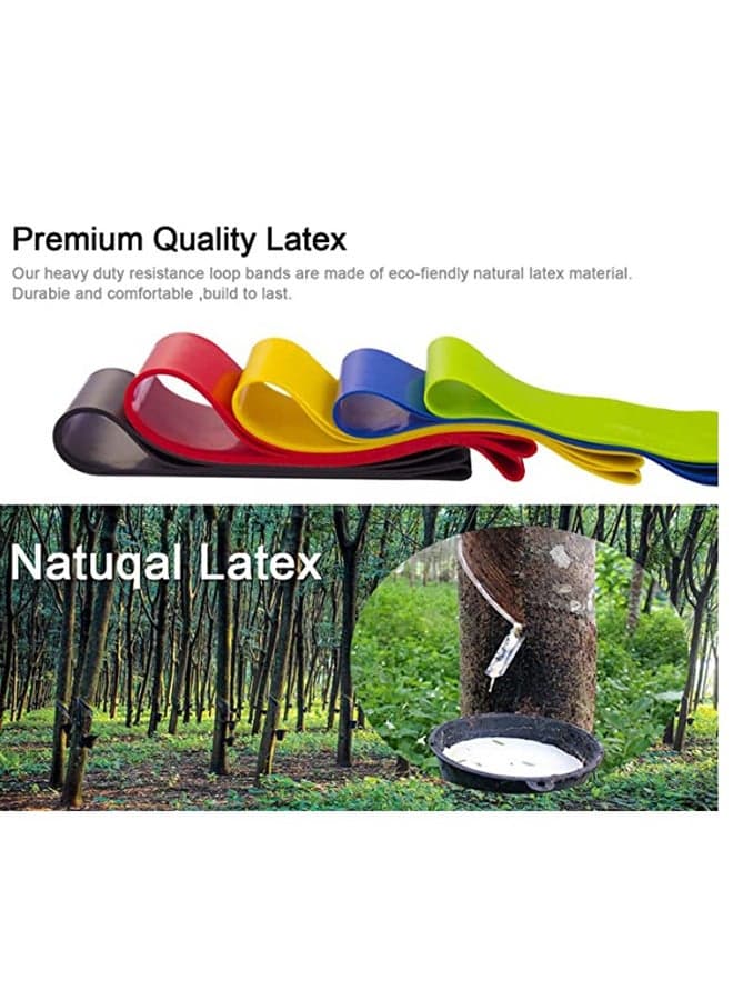 D4 5-Piece Resistance Loop Bands for Exercise 15-20cm (4)