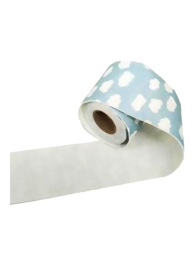 Cloud Pattern Waterproof Self Adhesive Fabric Tape Sky Blue/White 8x270cm Adhesives, Sealers and Tapes