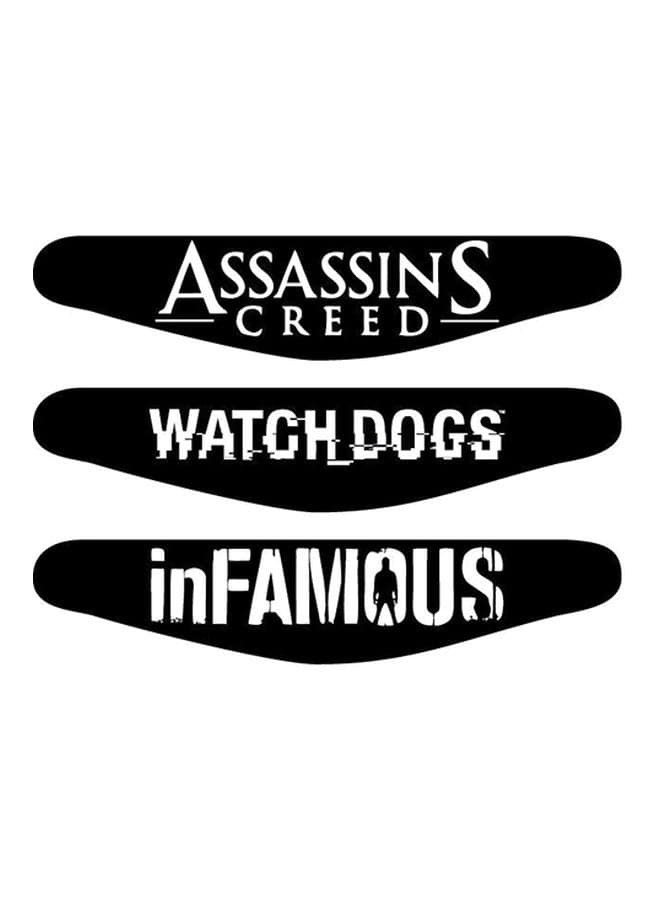 5-Piece Games Themed Controller Light Bar Stickers For PlayStation 4 Console Sticker (٣)