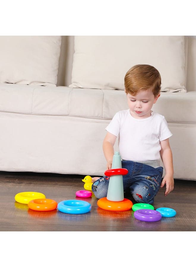 11-Piece Duck Ferrule Stacked Circle Play Toy Net Bag (3)