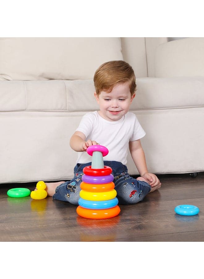 11-Piece Duck Ferrule Stacked Circle Play Toy Net Bag (5)
