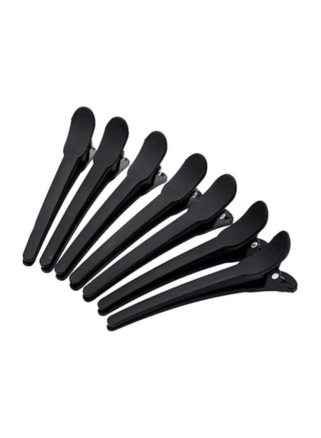12-Piece Hair Grip Plastic Clips Set Black (٣)