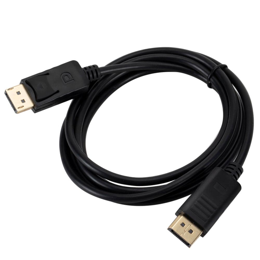 DP Male To DP Male Audio Video Adapter Cable Black Television Accessories