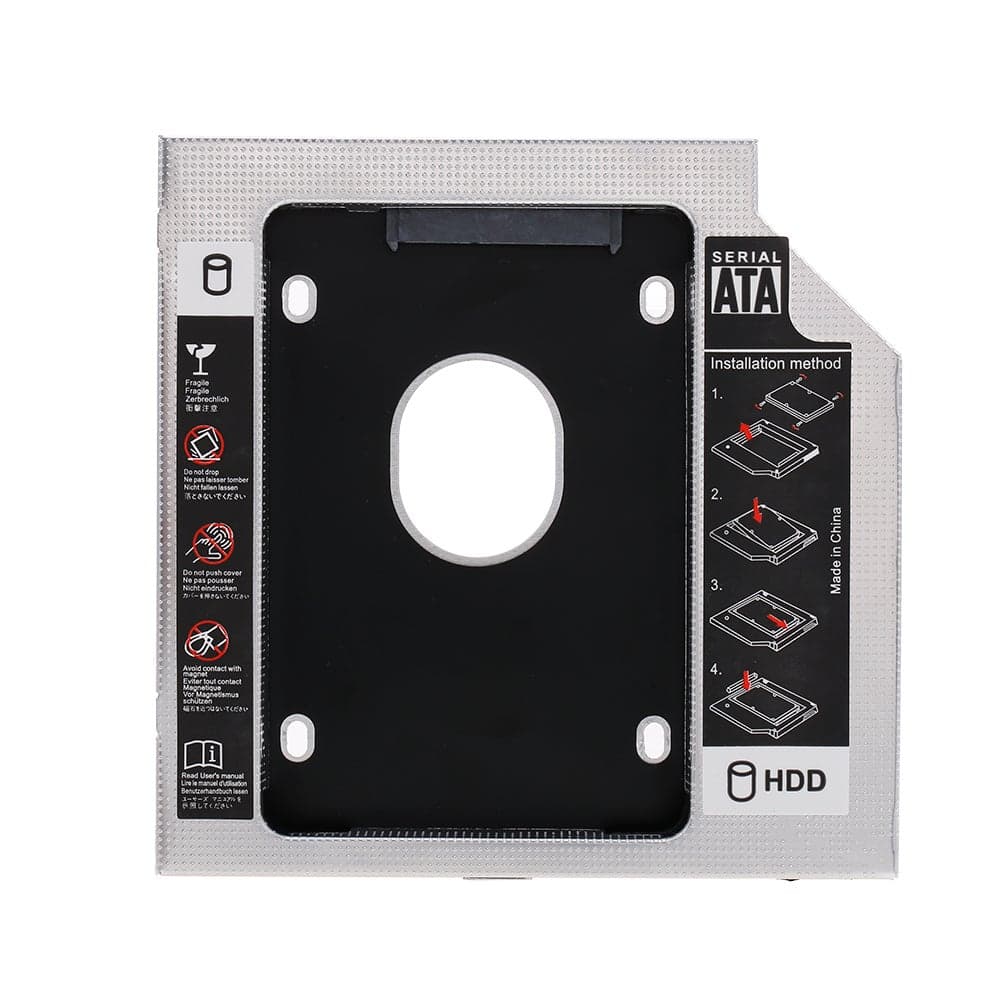 Aluminum Alloy SATA3.0 2nd Caddy 12.7mm 2.5 Inch SSD HDD Enclosure For Desktop PC Laptops Black Internal Hard Drives