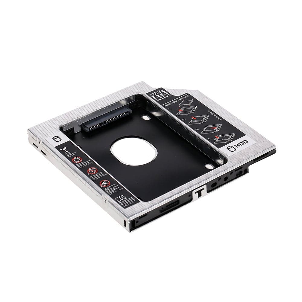 Aluminum Alloy SATA3.0 2nd Caddy 12.7mm 2.5 Inch SSD HDD Enclosure For Desktop PC Laptops Black Internal Hard Drives (٧)