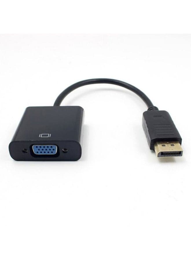 DP To VGA Female Converter Adapter Cable Black Television Accessories (4)