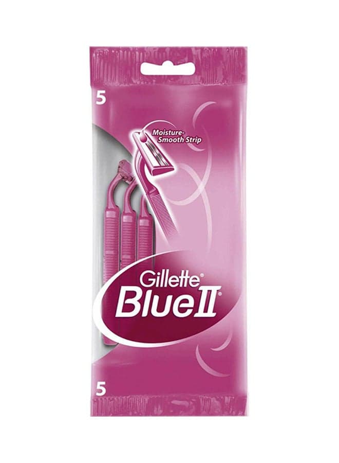 5-Piece Blue 2 Plus Hair Remover 5 Blades Razors Set Pink One Sizecm Personal Care