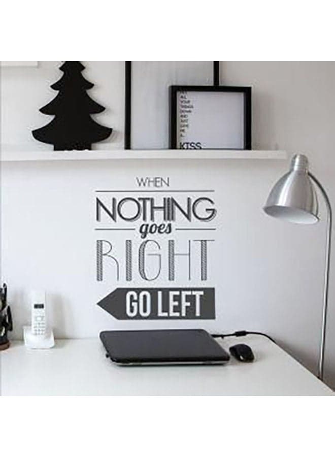 Quote Printed Living Room Wall Sticker Black/Grey 50x50cm