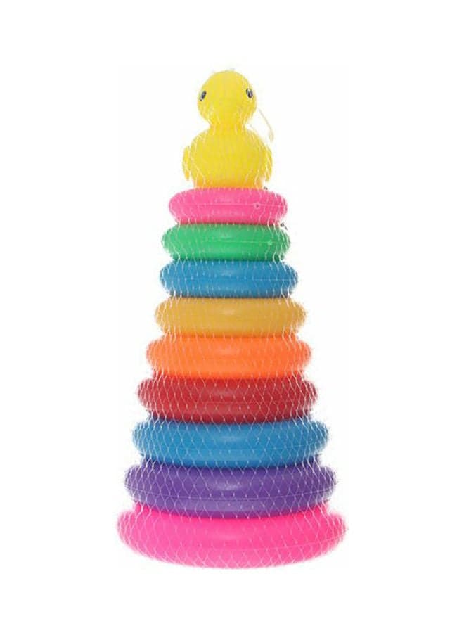 9-Piece Stacking Ring With Duck Toy Multicolor 15.1x32.1x20.7cm