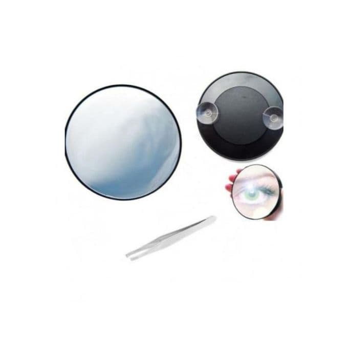 Magnifying 5x Mirror With Stainless Steel Tweezer Black Makeup Mirrors (4)