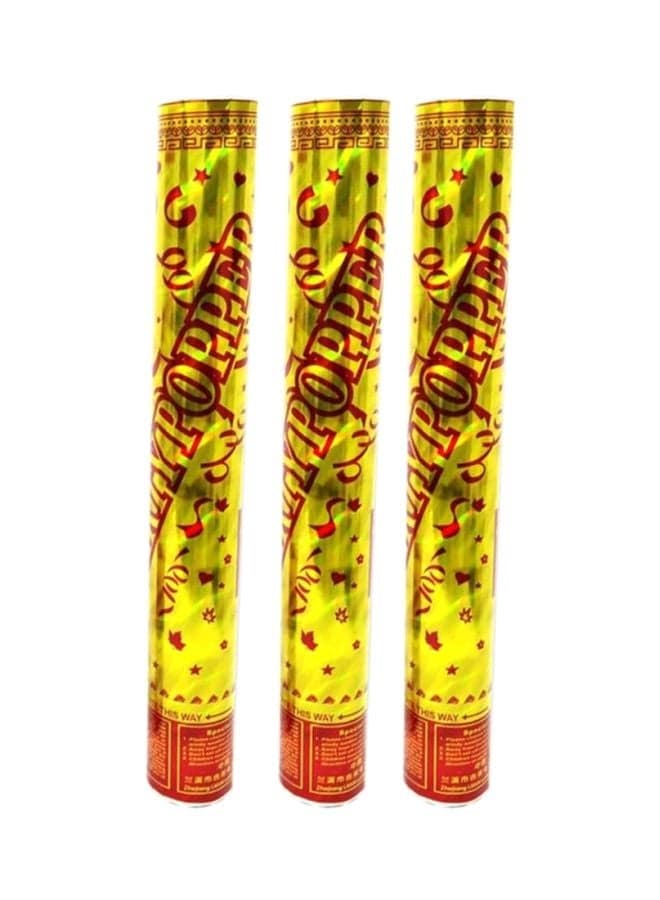 3-Piece Party Popper Roll Set 20cm Party Favors