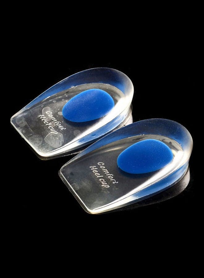 U Shape Silicone Foot Heel Support Pain Relief Damping Pad Inserts Insole Mat Blue Women's Shoe Care & Accessories (٤)
