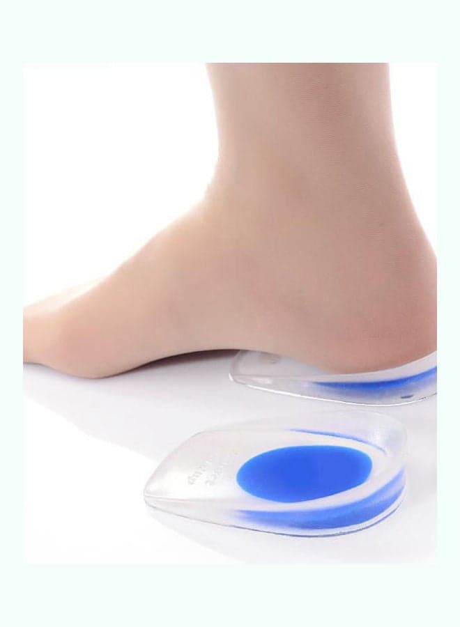 U Shape Silicone Foot Heel Support Pain Relief Damping Pad Inserts Insole Mat Blue Women's Shoe Care & Accessories (٥)