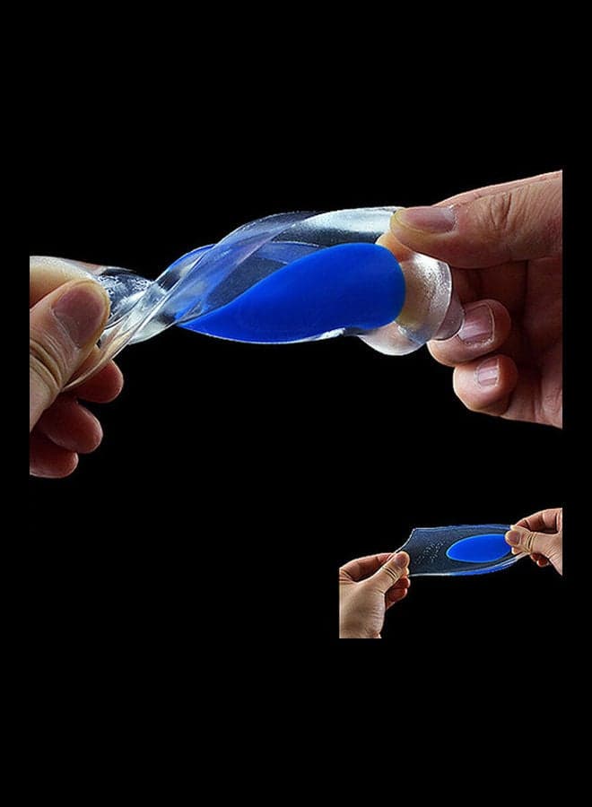 U Shape Silicone Foot Heel Support Pain Relief Damping Pad Inserts Insole Mat Blue Women's Shoe Care & Accessories (٧)