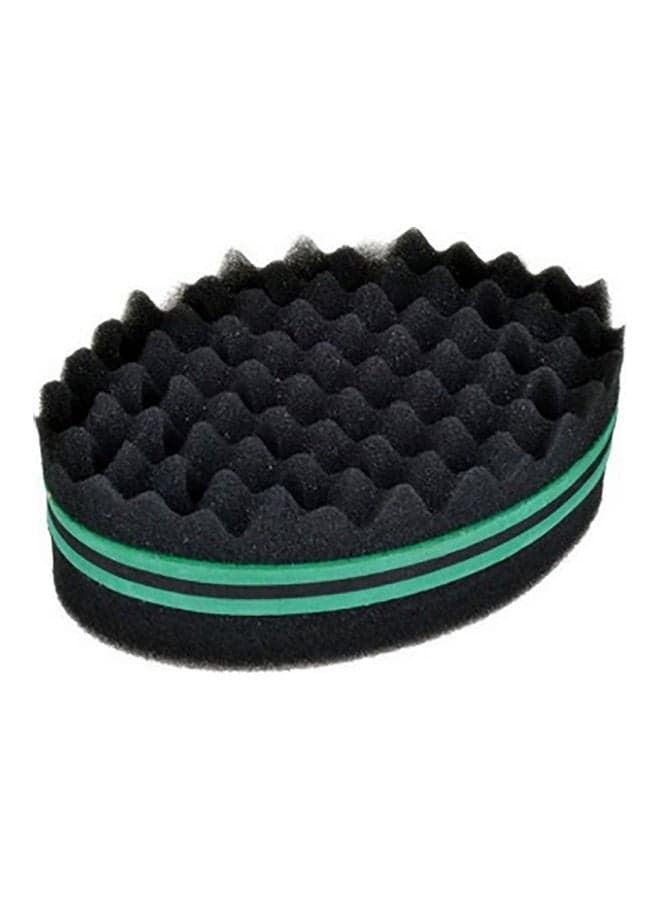 Double Sided Magic Hair Brush Sponge Wave Dreads Locking Curl Coil Afro Barber Tool Black 15*15*15cm Face Brushes & Sponges (٣)