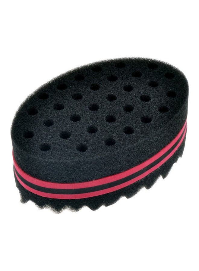 Double Sided Magic Hair Brush Sponge Wave Dreads Locking Curl Coil Afro Barber Tool Black 15*15*15cm Face Brushes & Sponges (٦)