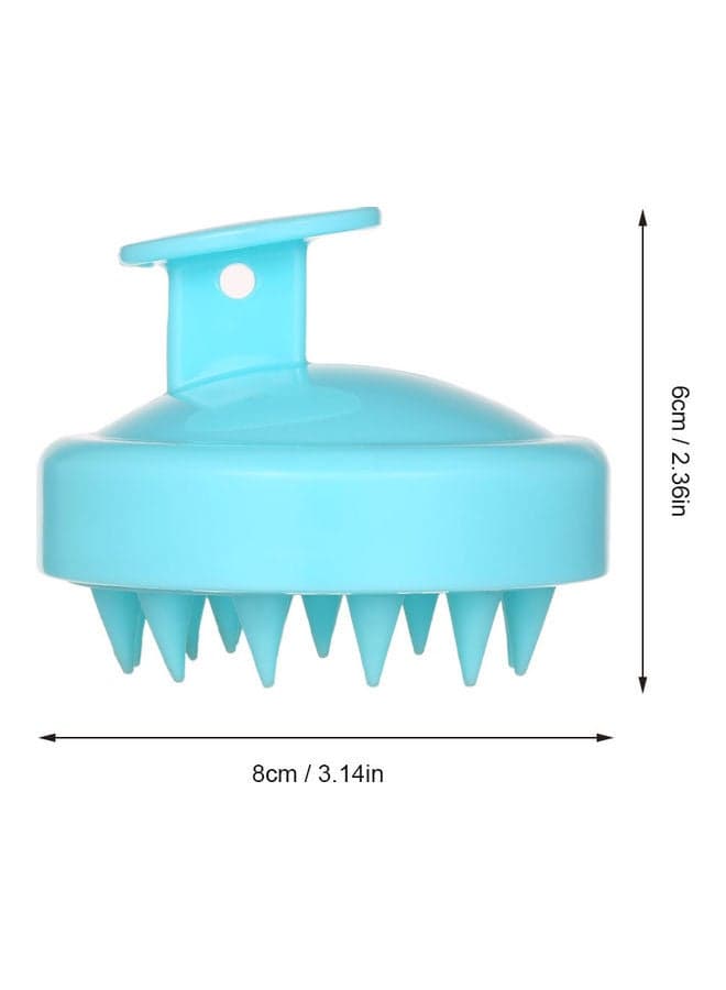 Silicone Head Massager Shampoo Brush Blue Styling Accessories (٤)