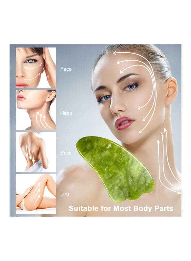 Gua Sha Board Jade Stone Guasha Scraping Massage Tool Facial Massager for Face Eyes Neck Body Skin Lifting & Tightening (5)