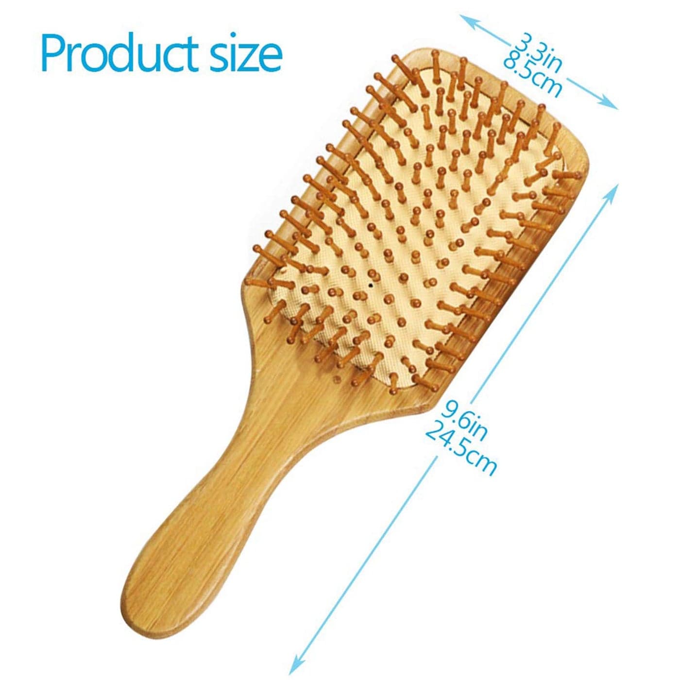 Bamboo Paddle Massage Hair Brush Wood 24.5 X 4 X 8.5cm (٧)