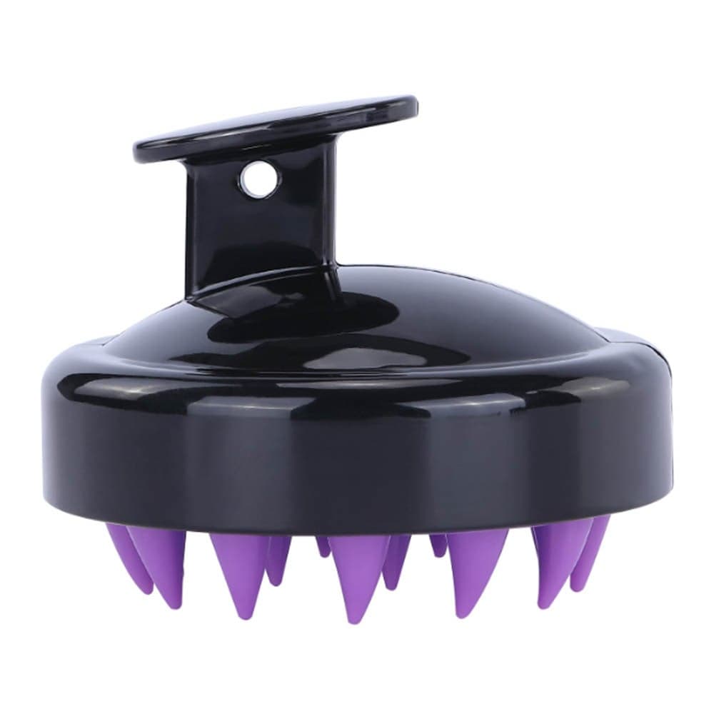 Soft Silicone Hair Scalp Massager Shampoo Comb Dark Purple 8 X 8 X 8cm Styling Accessories