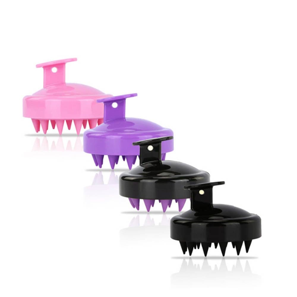 Soft Silicone Hair Scalp Massager Shampoo Comb Black 8 X 8 X 8cm Styling Accessories (٥)
