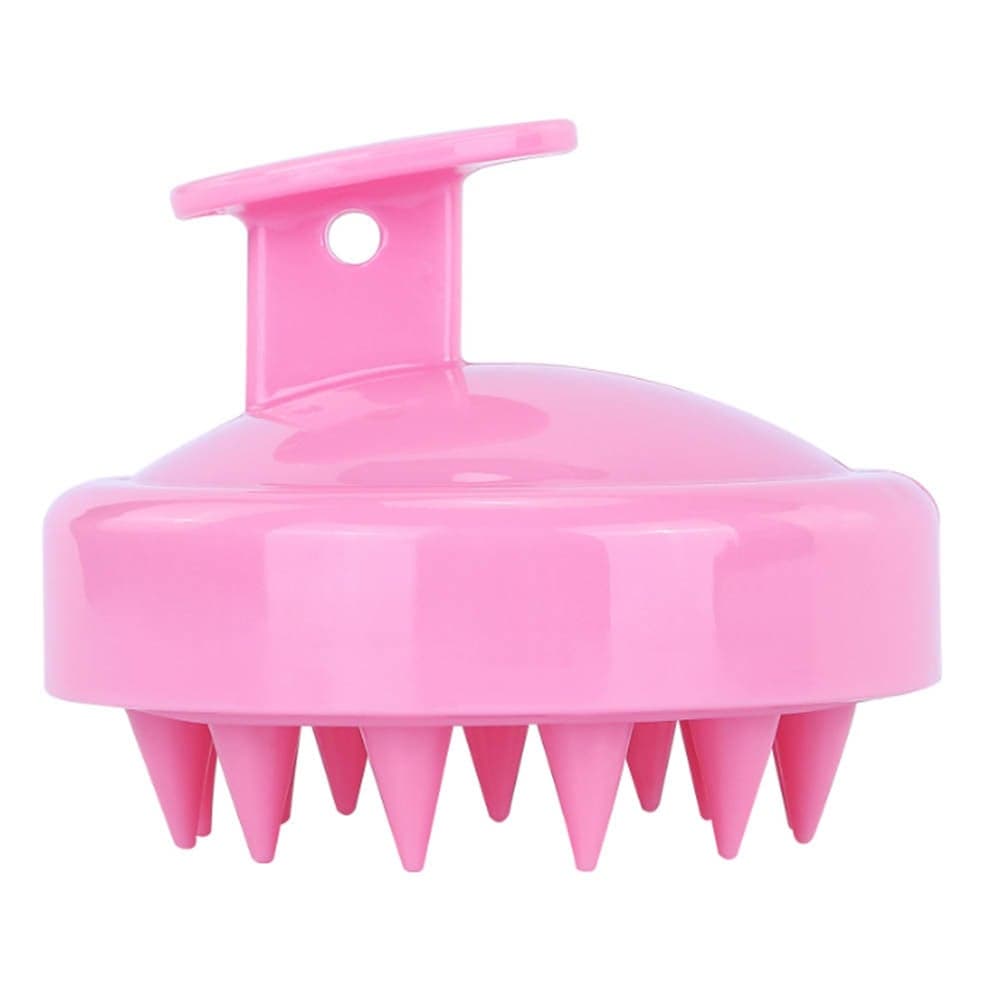 Soft Silicone Hair Scalp Massager Shampoo Comb Pink 8 X 8 X 8cm Styling Accessories