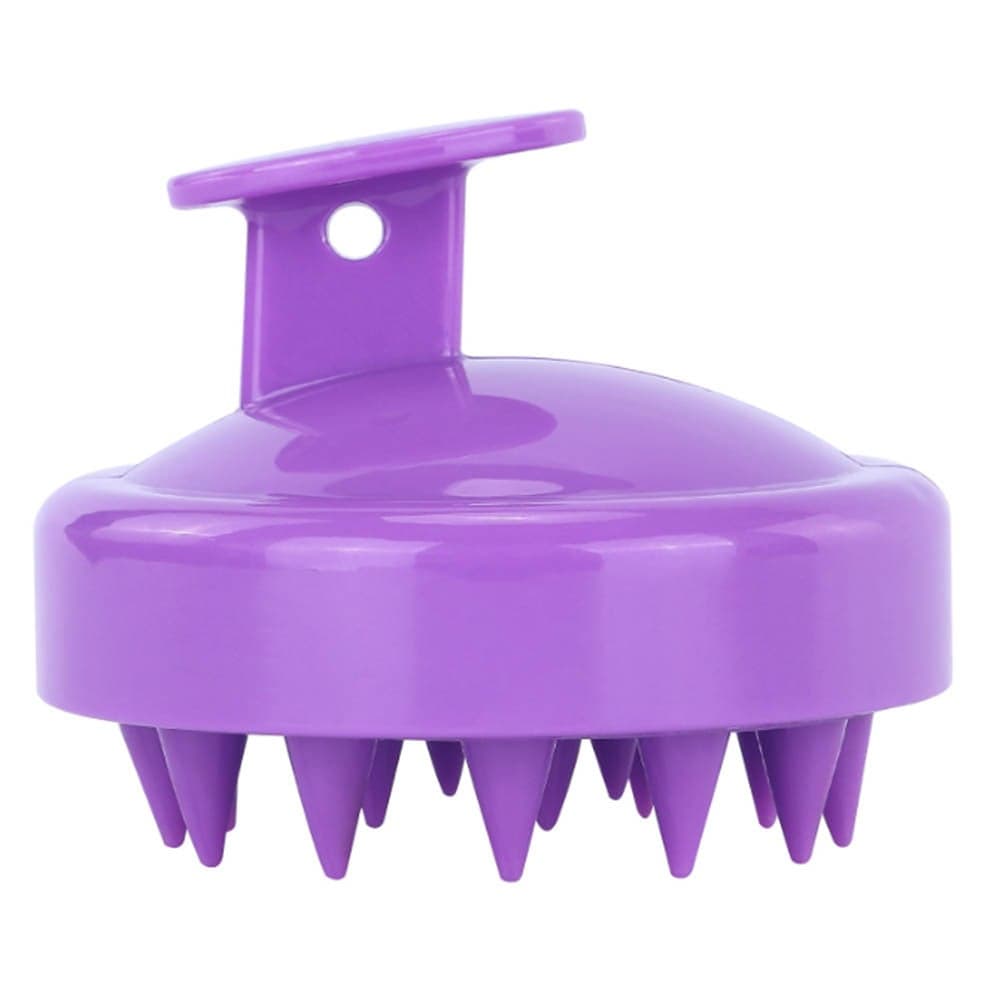 Soft Silicone Hair Scalp Massager Shampoo Comb Purple 8 X 8 X 8cm Styling Accessories