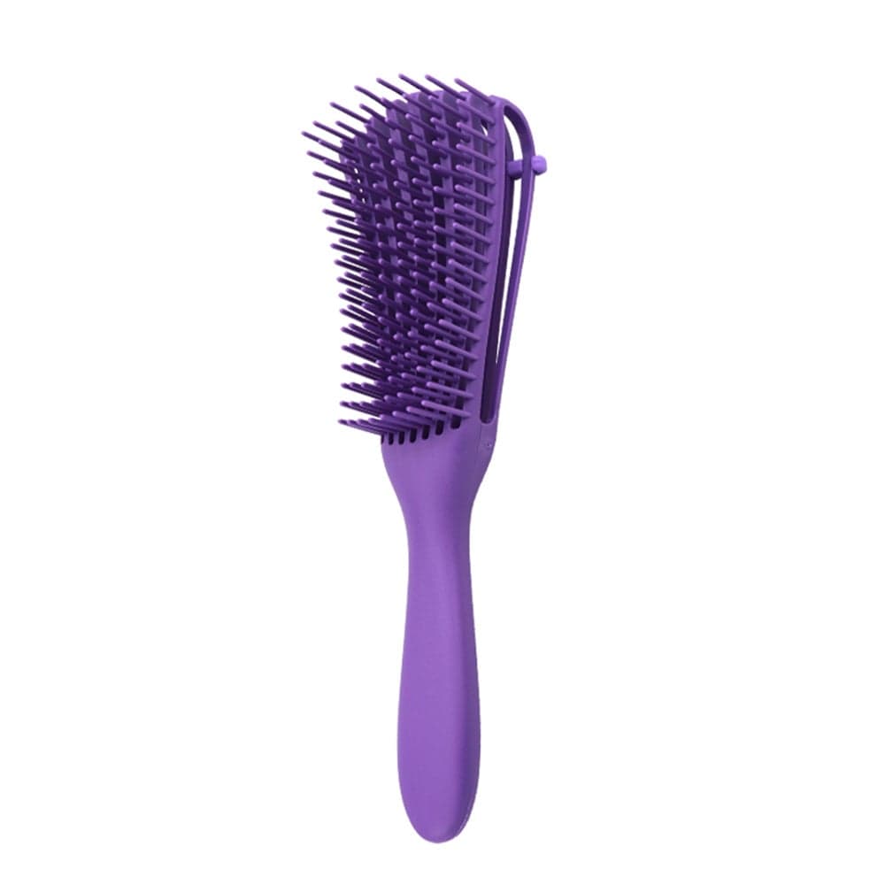 Hair Comb With Adjustable Detangler Brush for Afro America Wavy Curly Hair Detangle Easily Wet Dry Long Hair for Beautiful Shiny Curls Blu Purple 24.5 X 4 X 5.5cm Styling Accessories