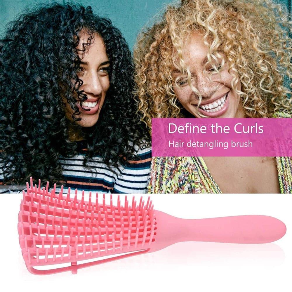Hair Comb With Adjustable Detangler Brush for Afro America Wavy Curly Hair Detangle Easily Wet Dry Long Hair for Beautiful Shiny Curls Blu Purple 24.5 X 4 X 5.5cm Styling Accessories (٧)