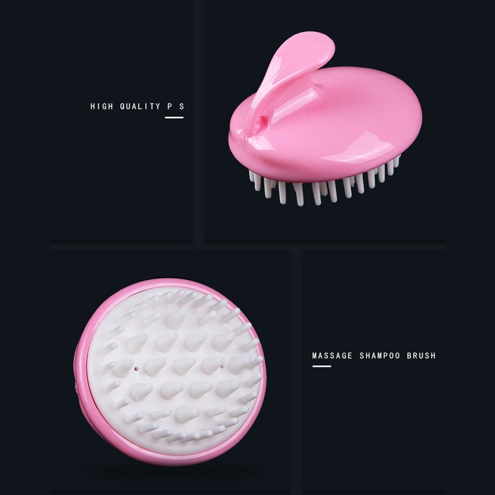 Soft Silicone Shampoo Brush Hair Scalp Massage Comb Light blue 9.4 X 6.7 X 8.3cm Styling Accessories (٤)