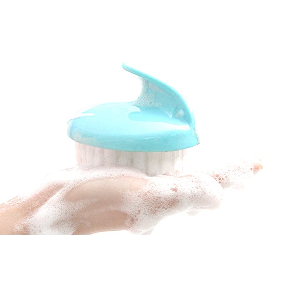 Soft Silicone Shampoo Brush Hair Scalp Massage Comb Light blue 9.4 X 6.7 X 8.3cm Styling Accessories (٥)